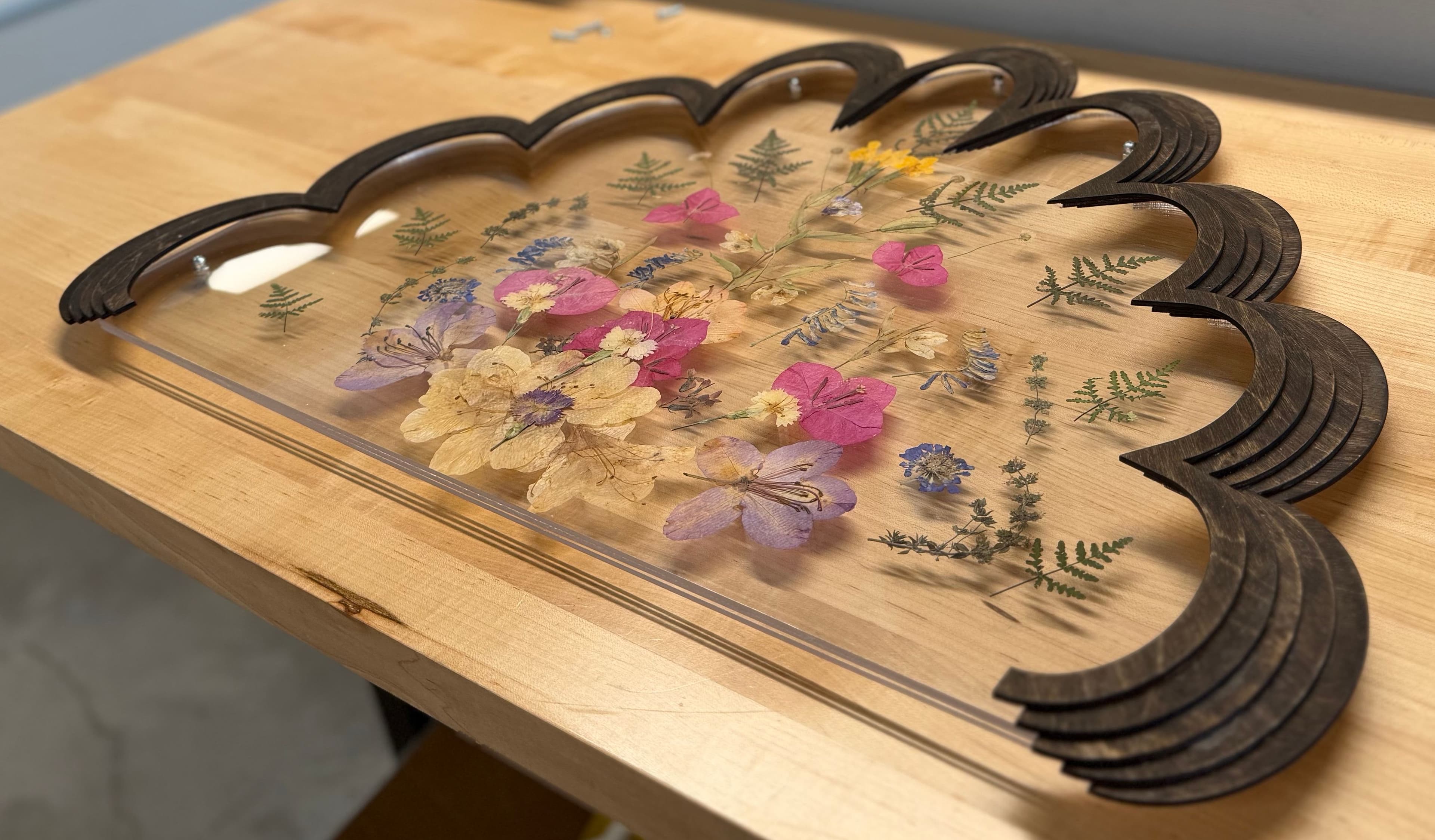 Botanical Contours assembled on a worktable
