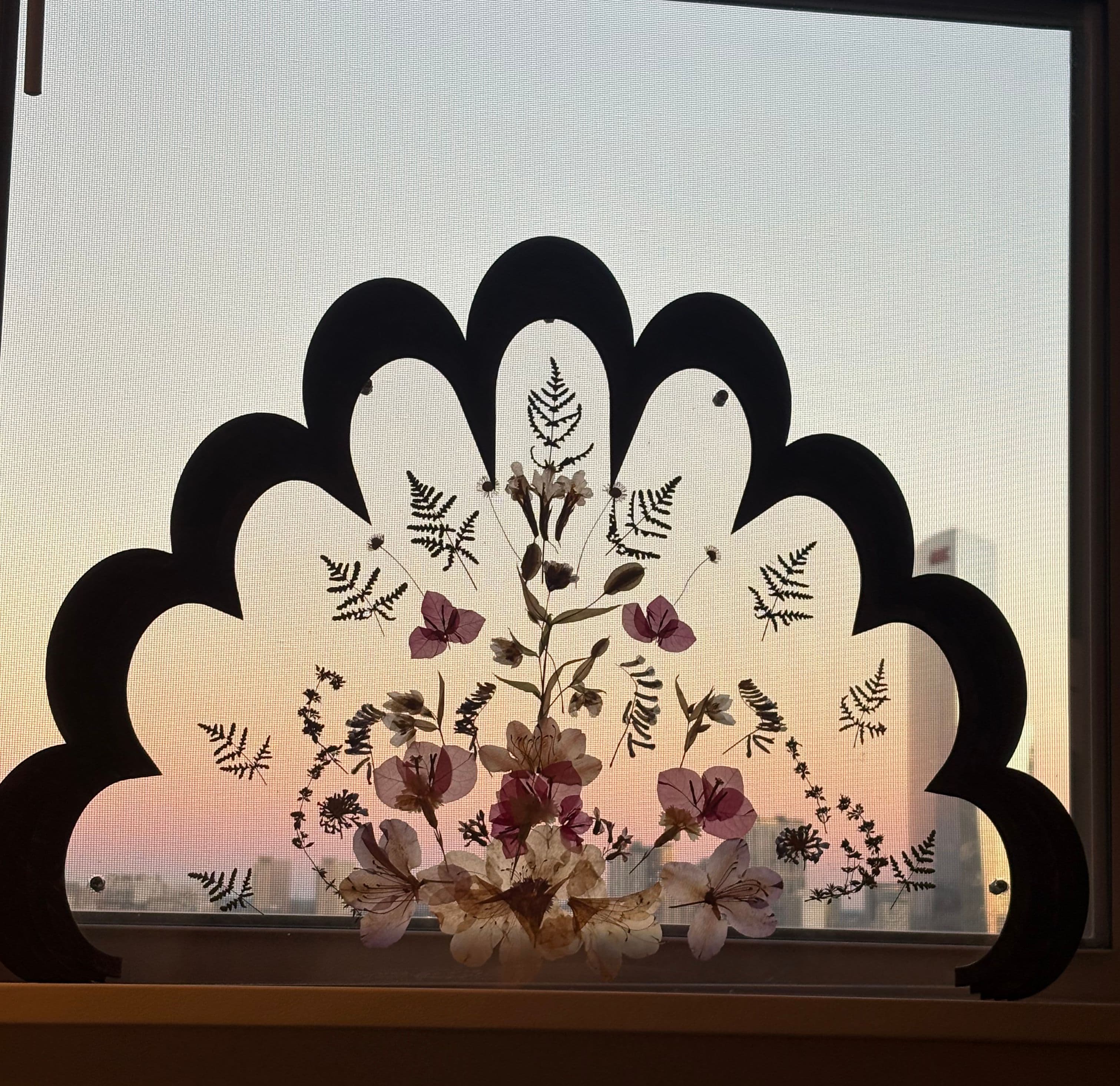 Botanical Contours displayed against a window
