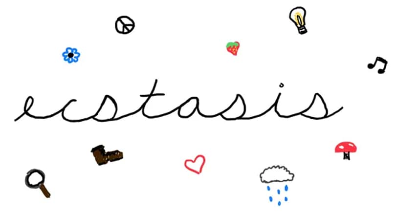 Ecstasis handwritten identity and icon system