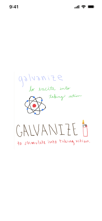 Galvanize definition screen