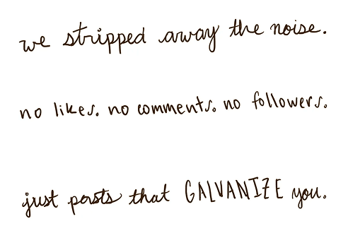 Ecstasis concept statement about rejecting performative social behavior