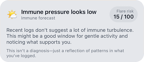 Immune Forecast low immune pressure state